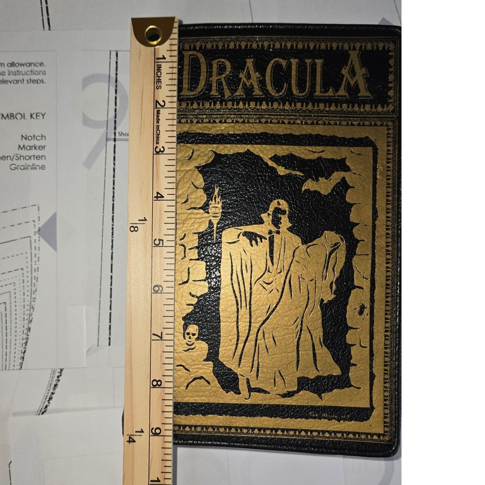 Dracula Bram Stoker Book Crossbody Bag Black Gold Gothic Horror Novelty Purse - Picture 5 of 8